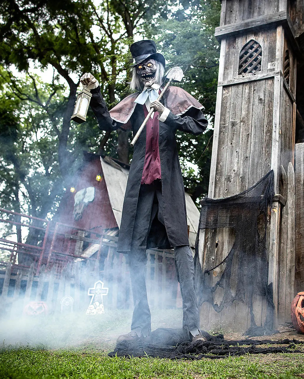 Zombie Gravedigger Halloween Animatronic 260cm