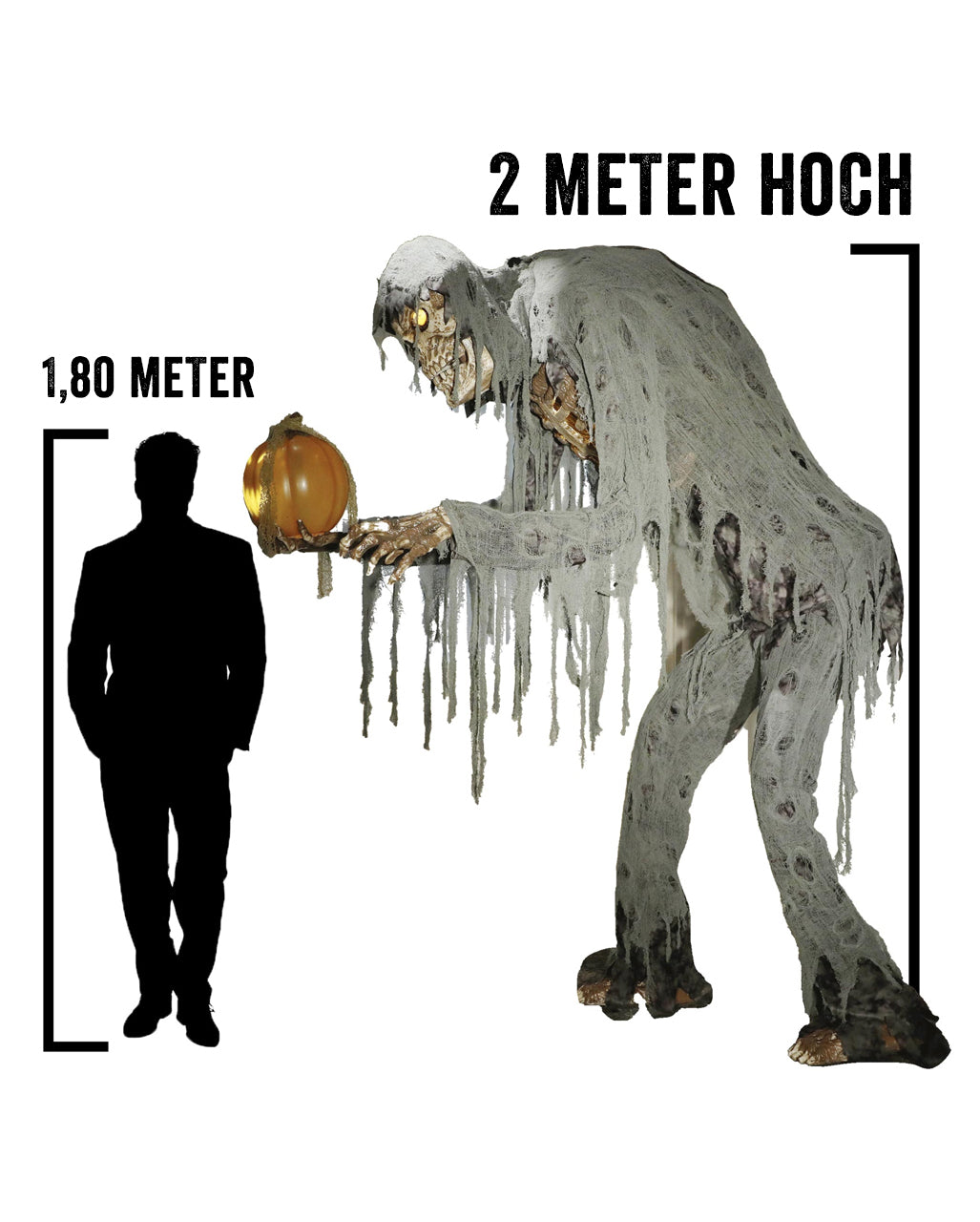 Giant Jack Reaper With Talking Pumpkin Halloween Animatronic